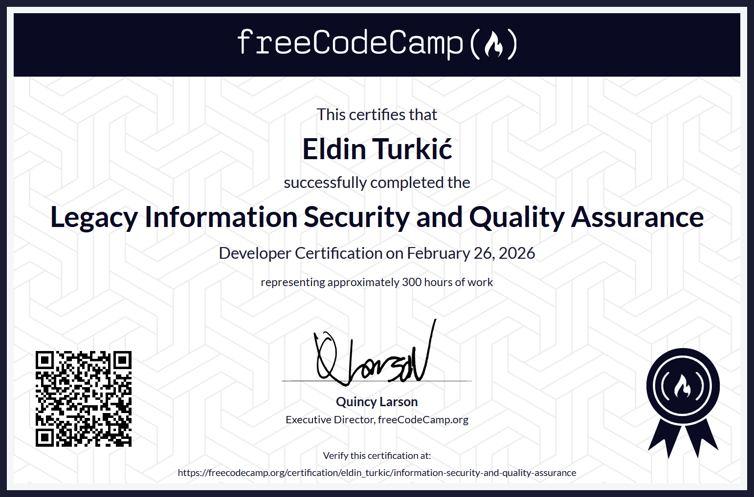 Legacy Information Security and Quality Assurance - Eldin Turkić
